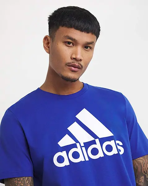Image of adidas Big Logo T-Shirt Blue Male M37/40 DI09202