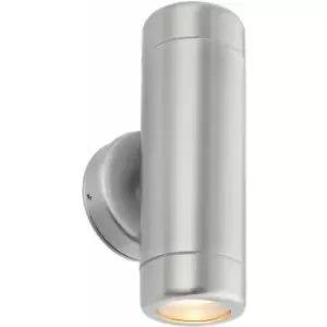 Image of Loops - Up & Down Twin Outdoor IP65 Wall Light - 2 x 7W LED GU10 - Stainless Steel