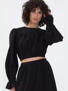 Image of Aligne Faris Yoke Bubble Top In Organic Cotton