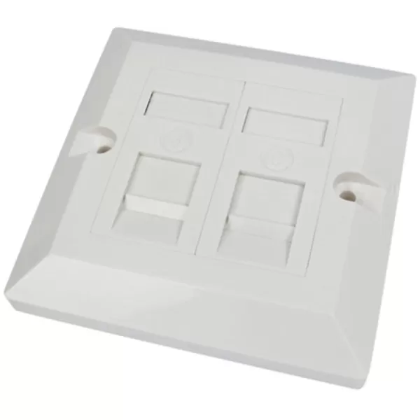 Image of Cables Direct CAT6 DUAL PORT FPLATE+2 X MODULES