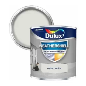 Image of Dulux Weathershield All Weather Protection Ashen White Smooth Masonry Paint 250ml