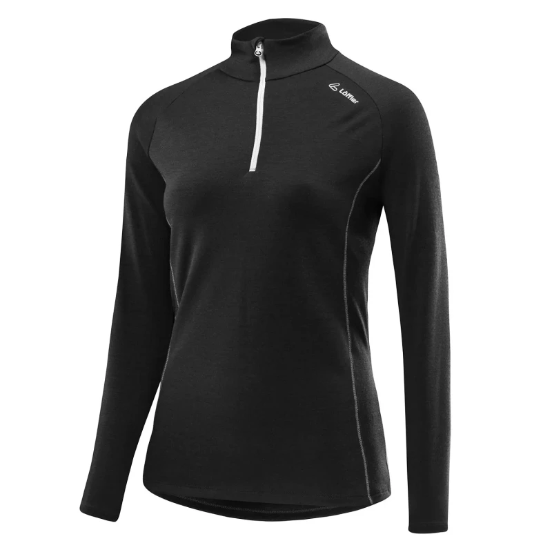 Image of Womens merino fleece Loffler Transtex Noir Female L