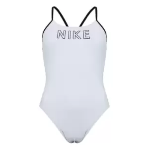 Image of Nike Cutout Swimsuit Womens - White