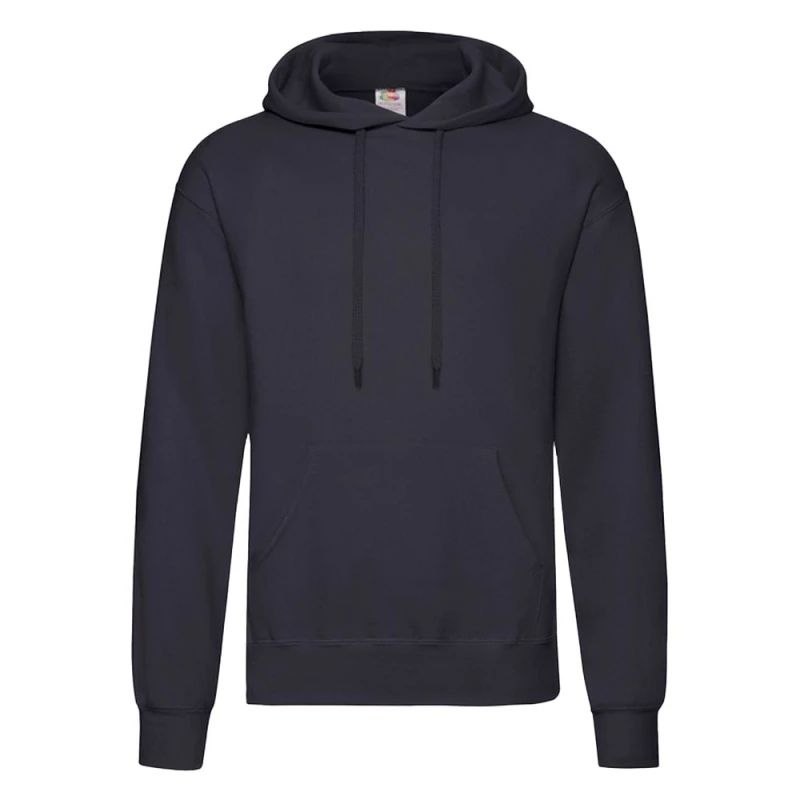 Image of Fruit Of The Loom Fruit of the Loom Men Cotton Hoodie in Mid Navy Size: Medium Mid Navy M Male 5063693918514