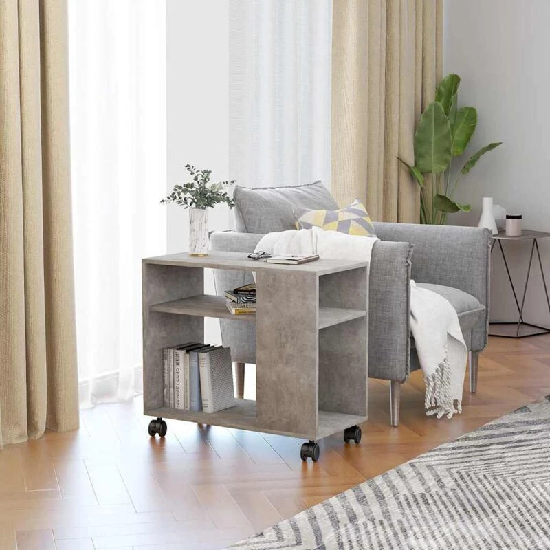 Image of VIDAXL Side Table Concrete Grey 70x35x55cm Engineered Wood Vidaxl 802124
