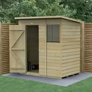 Image of 6' x 4' Forest Beckwood 25yr Guarantee Shiplap Pressure Treated Pent Wooden Shed (1.98m x 1.4m)