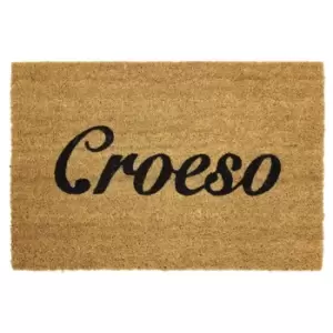 Image of JVL Latex Coir Croeso Doormat 40 x 60cm