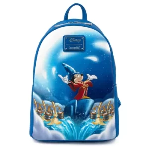 Image of Loungefly Disney Fantasia Sorceror Mickey Mini Backpack