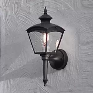Image of Cassiopeia Outdoor Classic Lantern Wall Light - Matt Black, IP23