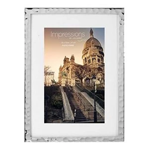 Image of 4" x 6" - Impressions Hammered Silver Plated Frame