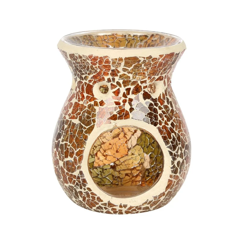 Image of Simplhome Small Brown Crackle Oil Burner Multi
