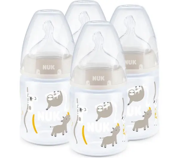 Image of NUK First Choice NK10743986 Baby Bottles - 4 Pack, White