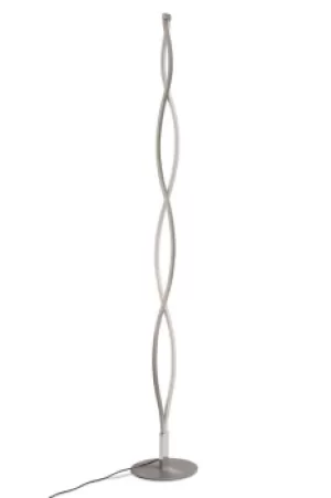 Image of Sahara Floor Lamp 28W LED 3000K, 2200lm, Dimmable Silver, Frosted Acrylic, Polished Chrome