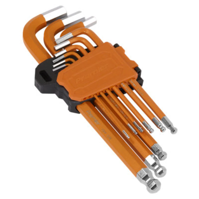 Image of Sealey AK71750 Premier Imperial Long Hex Key Set Ball-End 9pc - Sealey SEAL_AK71750