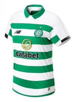 Image of New Balance Celtic FC Mens 19/20 Home Short Sleeved Shirt - Green/White, Green, Size L, Men