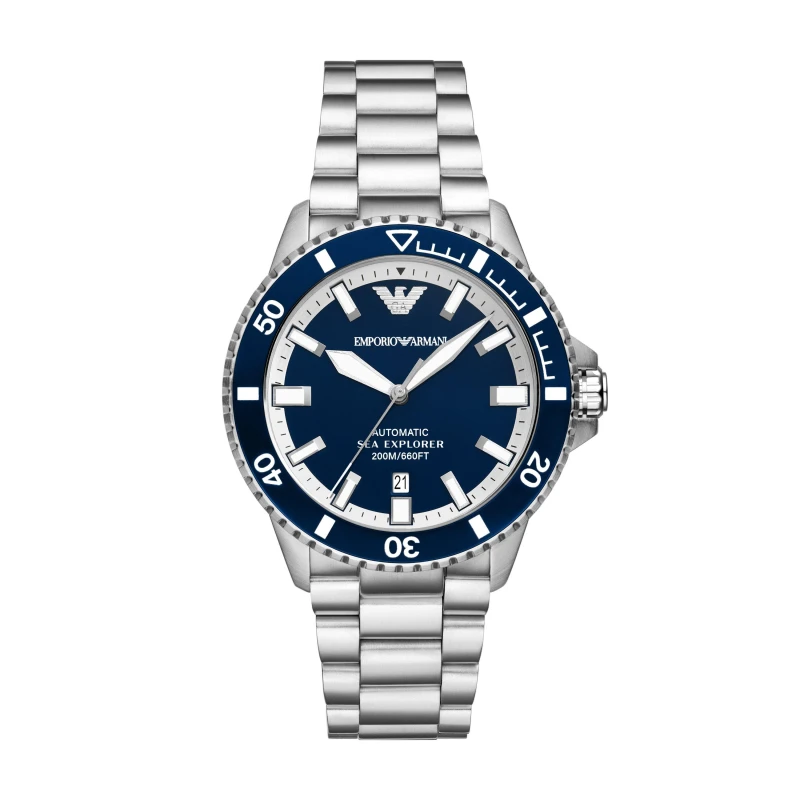 Image of Emporio Armani AR60079 Mens Automatic (42mm) Blue Dial / Watch
