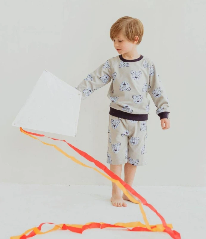 Image of Lilly + Sid Lenny Leopard Sweatshirt Blue male