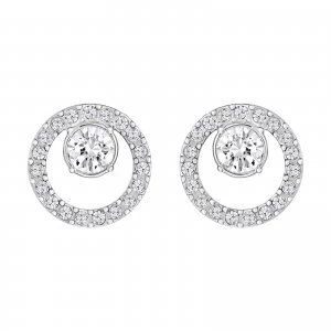 Image of Swarovski Creativity Rhodium Plated Circle White Jewellery