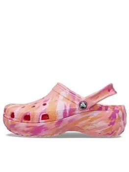 Image of Crocs Platform Marbled Clog - Gauva Multi, Size 4, Women