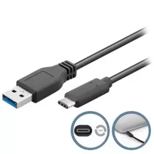 Image of Goobay USB 3.0 / USB Type-C Cable - 2m - Black