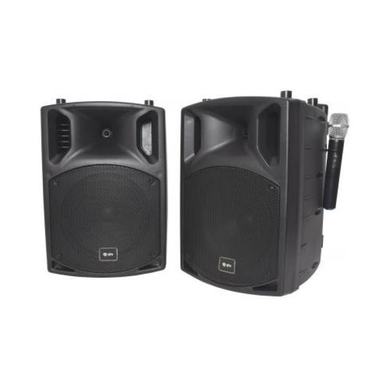 Image of QTX Portable PA System PAV10 - 2 UHF mics, CD/DVD, USB/SD & Bluetooth AVS-212998