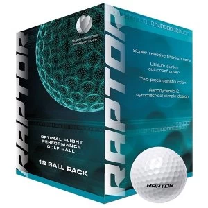 Image of Masters Raptor Golf Balls (Box of 12) White