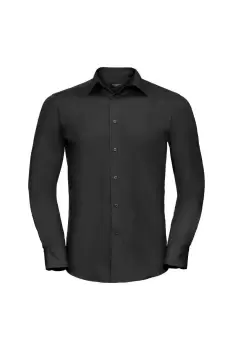 Image of Collection Long Sleeve Poly-Cotton Easy Care Tailored Poplin Shirt