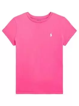 Image of Ralph Lauren Girls Classic Short Sleeve T-Shirt - Desert Pink