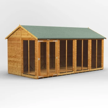 Image of 16x8 Power Apex Summerhouse - Brown
