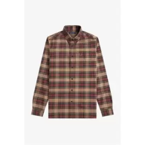 Image of Fred Perry Tartan Shirt - Brown