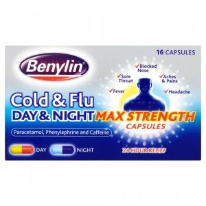 Image of Benylin Cold & Flu Day and Night Max Strength 16 Capsules