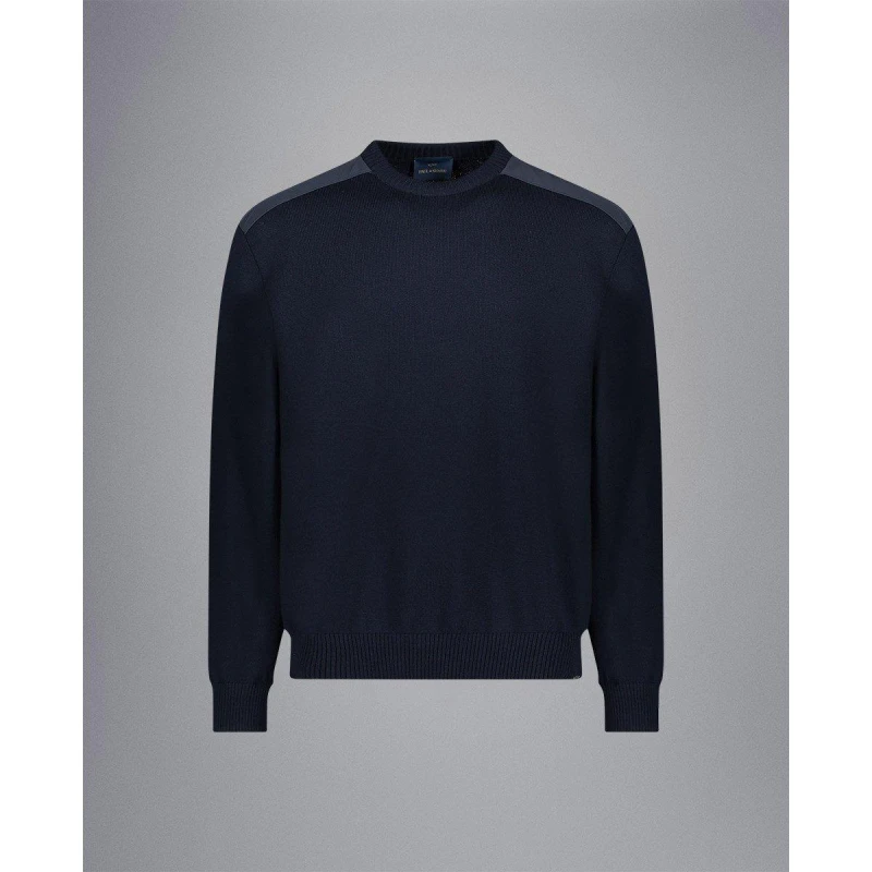 Image of Paul And Shark Mens Typhoon Crew Sweatshirt Grey male S