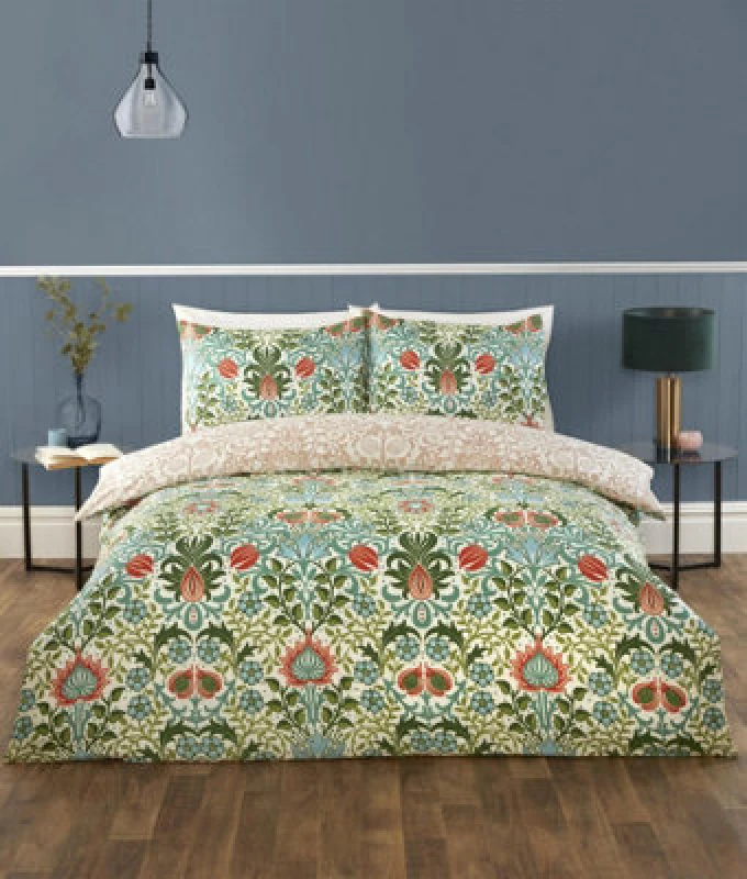 Image of Rapport Heritage Flora Multi Duvet Cover Set Single Bedding Set