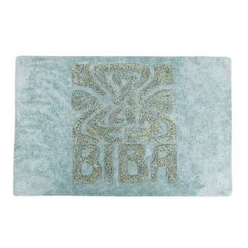Image of Biba Bath Mat - Border Duckegg