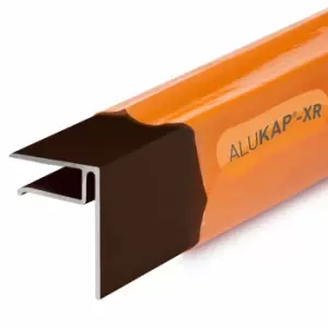 Image of Alukap-XR 4.8m End Stop Bar Brown - 10mm