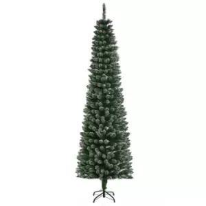 Image of Bon Noel 6.5ft Light Frosted Green Slim Artificial Christmas Tree