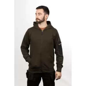 Image of Caterpillar Mens Loopback Full Zip Hoodie Army Moss XL