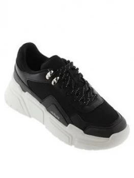 Image of Victoria Chunky Trainer - Black/White