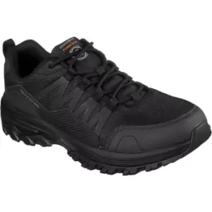 Image of Skechers Mens Fannter Leather Occupational Shoes (9 UK) (Black) - Black