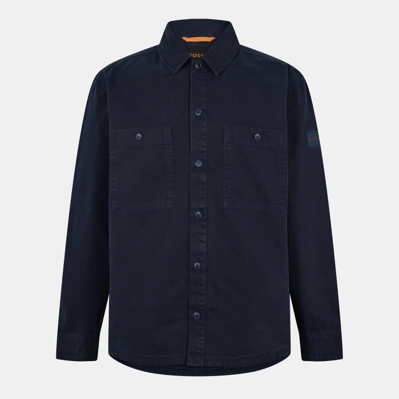 Image of Boss Mens Locky M Overshirt Dark Blue male S