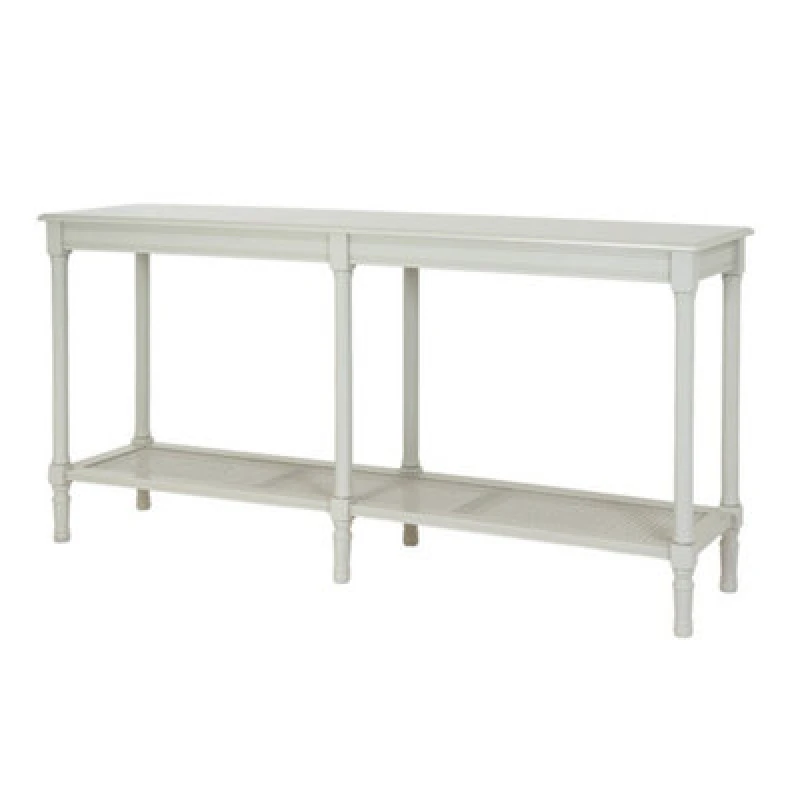 Image of Hill Interiors Belmont Rattan Collection Large Console Table - Wood - L40 X W160 X H80 Cm - White