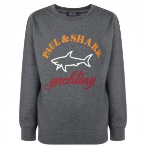 Image of Paul And Shark Junior Boys Logo Sweatshirt - Grey