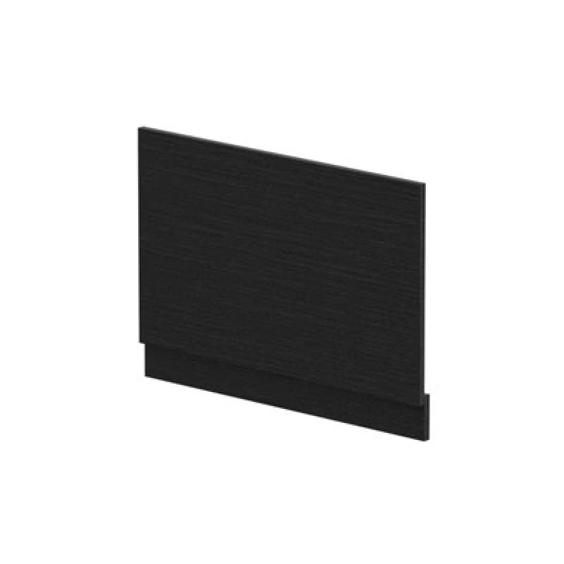 Image of Balterley Bath MFC End Panel & Plinth - 800mm - Woodgrain Charcoal Black unisex