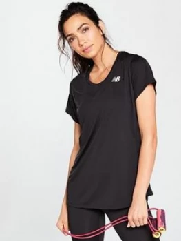 Image of New Balance Accelerate Tee Black Size M Women