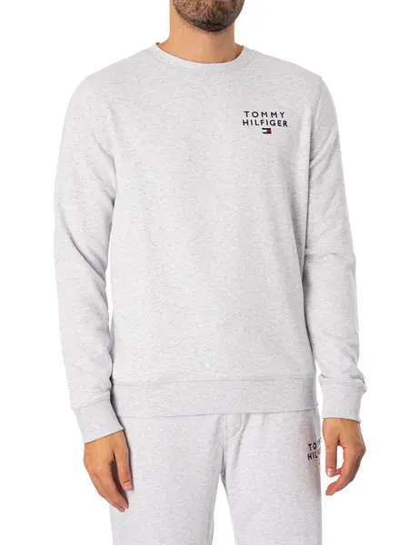 Image of Lounge Embroidered Logo Sweatshirt