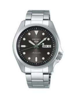 Image of Seiko Seiko Gunmetal Grey Sunray Daydate Automatic Dial Stainless Steel Bracelet Mens Watch