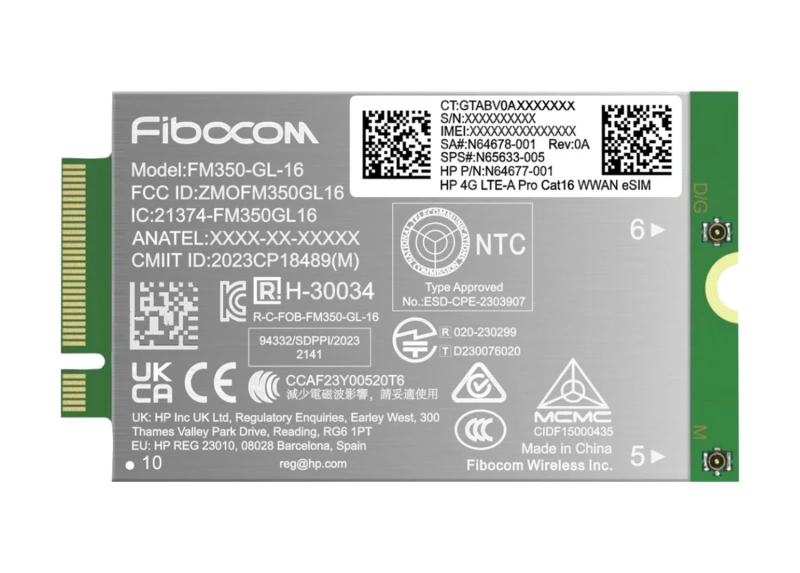 Image of HP 4G LTE-A Pro Cat16 WWAN interface cards/adapter