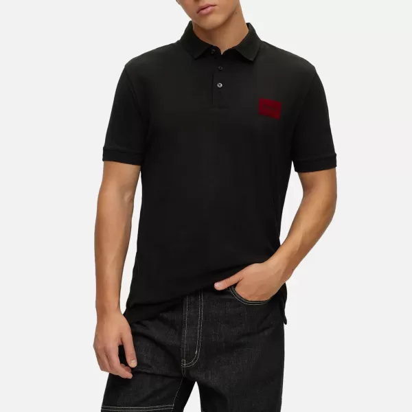 Image of HUGO Dereso V Badge Logo Polo Shirt - S