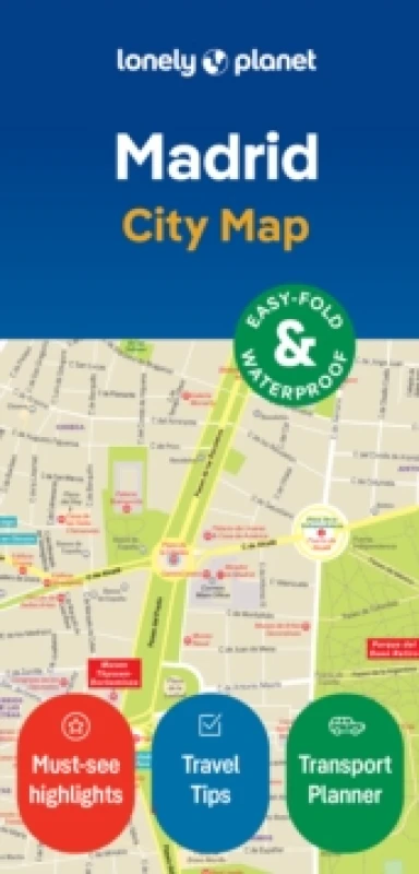 Image of Lonely Planet Madrid City Map : Durable, Waterproof, Easy-Fold Planning Map with Attractions & Walking Tours Sheet map, folded