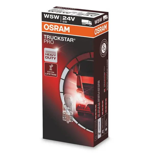 Image of OSRAM Light Bulbs W5W 2845TSP Bulb, indicator MERCEDES-BENZ,VOLVO,IVECO,VARIO Kasten/Kombi,Vario Pritsche / Fahrgestell,VARIO Kipper,VARIO Bus